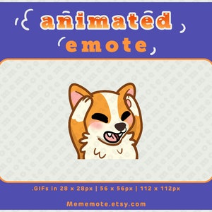 Corgi Scream Not Like This Dog ANIMATED Emote for Twitch, Discord, YouTube, Kick| ID#A0018