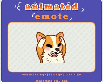 Corgi Scream Not Like This Dog ANIMATED Emote for Twitch, Discord