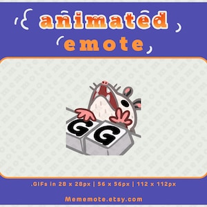 Opossum GG ANIMATED Emote für Twitch, Discord, YouTube, Kick| ID#A0075
