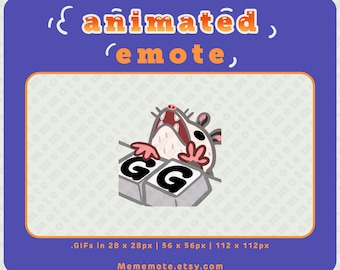 Opossum GG ANIMATED Emote for Twitch, Discord
