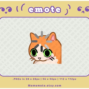 Orange Cat Loading-emote voor Twitch, Discord, YouTube en Kick| ID#0025