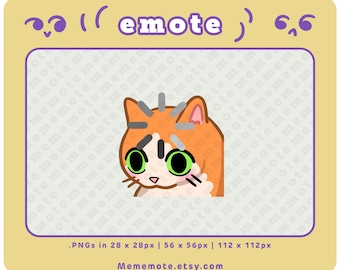 Gesto de carga de gato naranja para Twitch, Discord, YouTube, Kick/ ID#0025