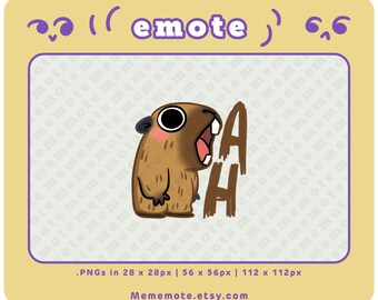Screaming Beaver Emote for Twitch, Discord, YouTube, Kick