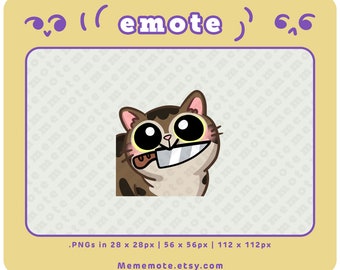 Tabby Cat With Knife Emote for Twitch, Discord, YouTube, Kick