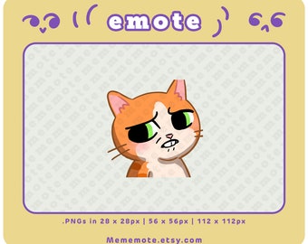 Pode incluir: Um gato de desenho animado laranja e branco com olhos verdes olha para o lado com uma expressão confusa. O gato tem uma mancha branca no peito e uma faixa branca na testa. O gato está olhando para a esquerda da imagem.
