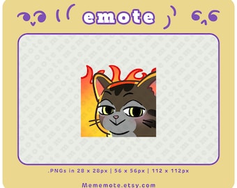 Disaster Girl Tabby Cat Emote for Twitch, Discord, YouTube, Kick