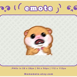 Scared Hamster-emote voor Twitch, Discord, YouTube en Kick| ID#0086