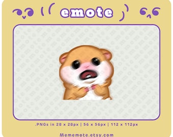 Scared Hamster Emote for Twitch, Discord, YouTube, Kick| ID#0086