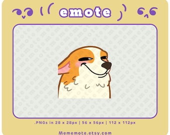 Corgi Smile Dog Emote for Twitch, Discord, YouTube, Kick