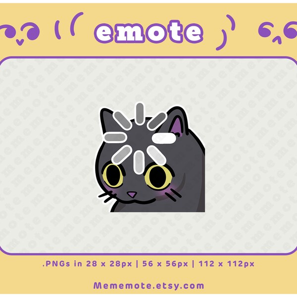 Black Cat Loading Meme Emote for Twitch, Discord, Youtube, Kick| ID#0023