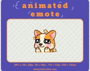 Corgi Aww Dog ANIMATED Emote for Twitch, Discord