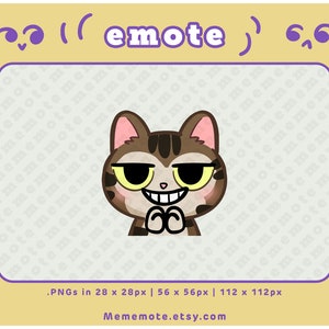 Tabby Evil Smile Cat Emote for Twitch, Discord, YouTube, Kick| ID#0099