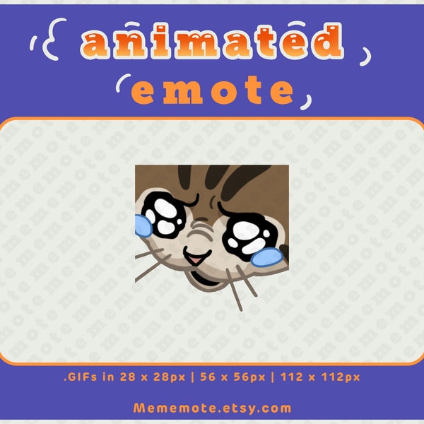 Tabby Sobbing Crying Cat Gesto ANIMADO para Twitch, Discord, YouTube, Kick/ ID#A0048