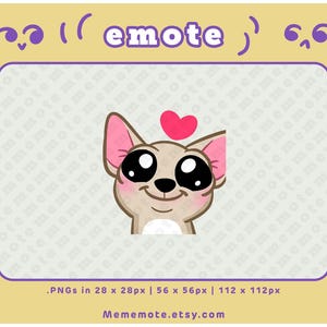 Happy Chihuahua Dog Emote for Twitch, Discord, YouTube, Kick | ID#0129
