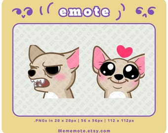 Happy Chihuahua Angry Chihuahua Dog Emote Combo for Twitch, Discord, YouTube, Kick