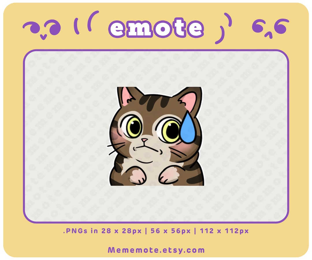 Tabby Cat Uh Oh Meme Emote for Twitch, Discord, Youtube, Kick ID0069 - Etsy
