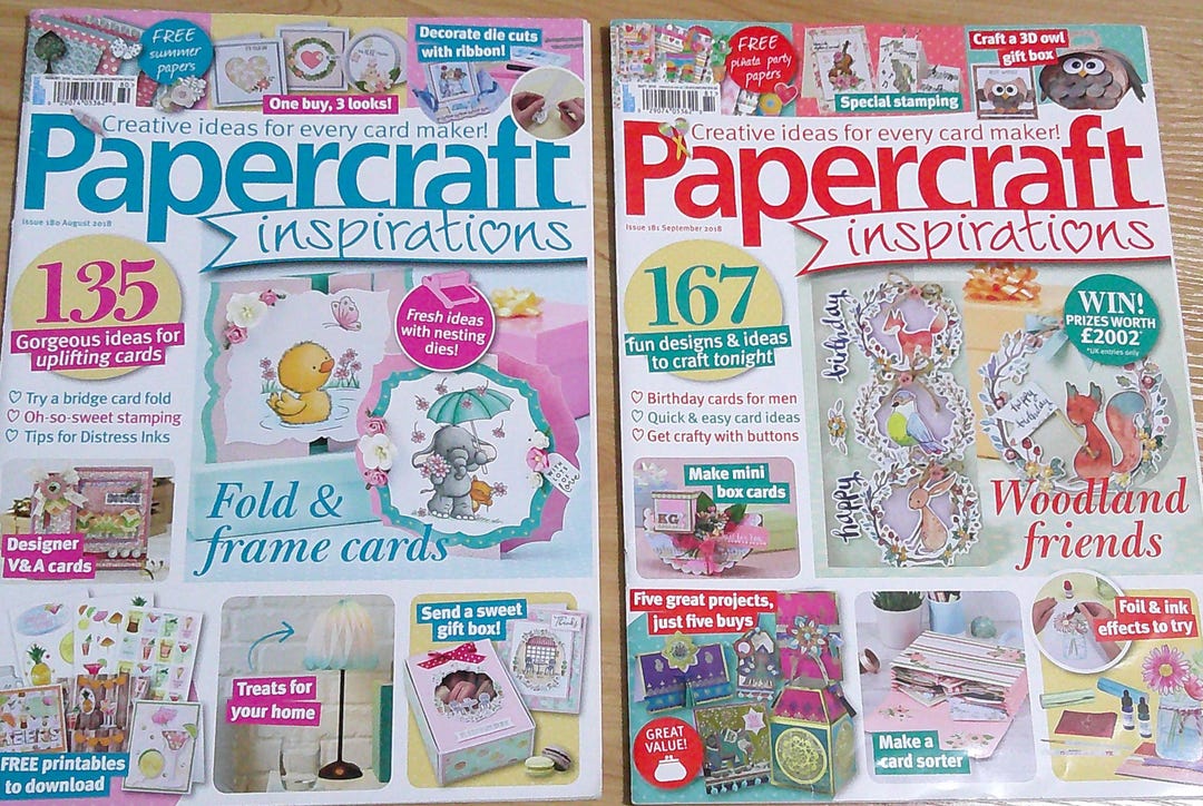 Papercraft Inspirations- Issues 180/181- Aug 2018 & Sep 2018 - Etsy