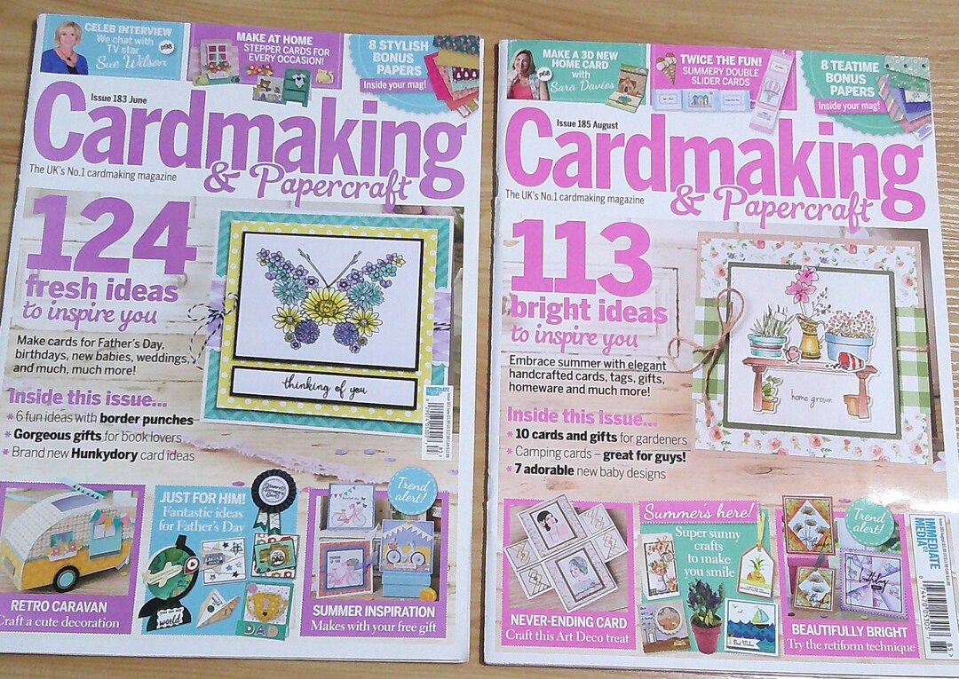 Cardmaking & Papercraft- Issues 183/185- June 2018/ Aug 2018 - Etsy