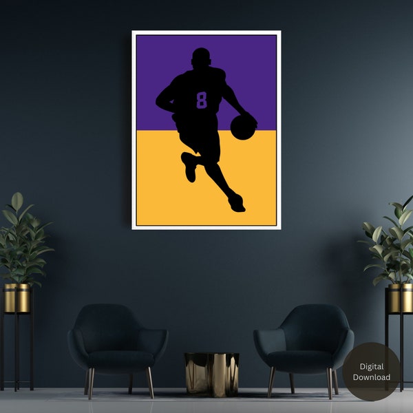 Mamba Forever: Kobe 8 Silhouette - Lakers Wall Art - Digital Download Print