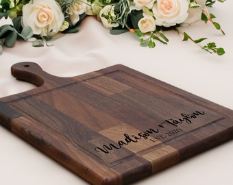 Personalized Cutting Board, Custom Cutting Board, Engagement Gift For Couple, Bridal Shower Gift, Anniversary Gift, Custom Wedding Gift