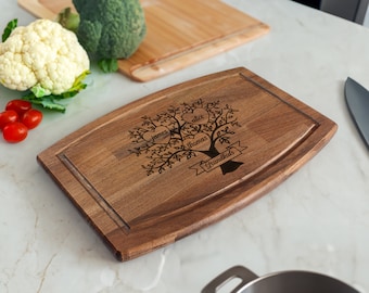 Family Tree Cutting Board, Personalized Cutting Board, Custom Cutting Board, Charcuterie Boards, Engraved Cutting Board, Grandparent Gift