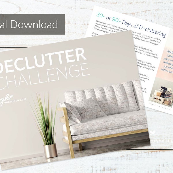 Clutter-Free Living: Your 30- or 90-Day Decluttering Journey – Digital Download