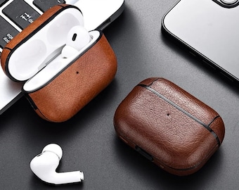 Leather Airpod Pro Case, Airpods  1/ 2 / 3 Case, Airpod Pro 2 Case With Hook Keychain