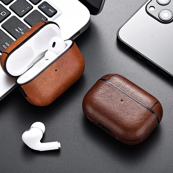 Leather Airpod Pro Case, Airpods  1/ 2 / 3 Case, Airpod Pro 2 Case With Hook Keychain