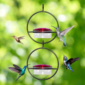 Mini Hanging Hummingbird Feeder - Ideal for Attracting Delightful Birds to Your Residence