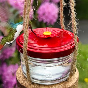 Handmade Glass Hummingbird Feeders – Leak Proof Bee Proof Design with Boho Style,  Premium Garden Décor & Perfect Gift for Bird Lovers