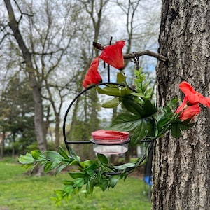 Adorable Tiny Hanging Hummingbird Feeder - Perfect for Bringing Joyful Birds to Your Garden