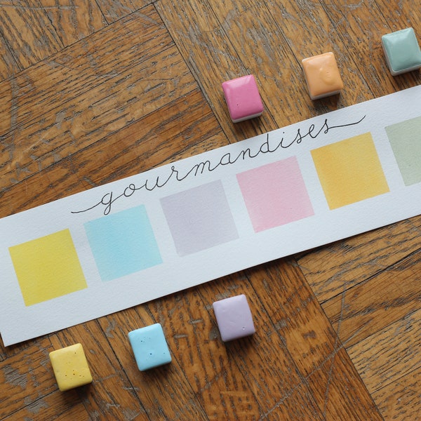 Palette «Gourmandises », aquarelles artisanales