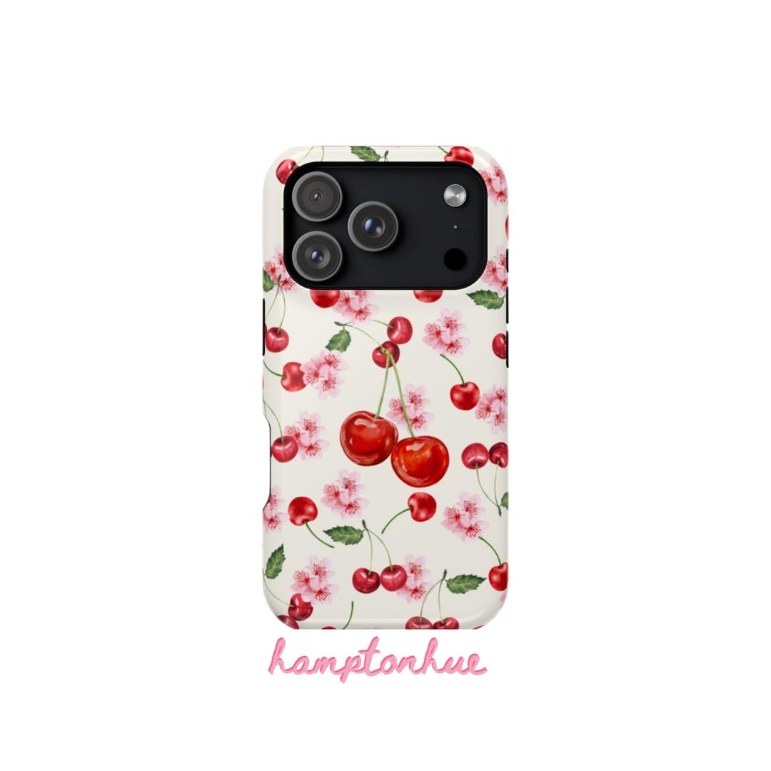 Cherry Blossom Collage Phone Case | Red Cherry Case | iPhone Samsung ...