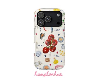 Eclectisch voedselcollage-telefoonhoesje - levendige iPhone/Samsung-cover - Gourmet Food Collage-telefoonhoesje - artistieke iPhone-hoesje - collagehoesje