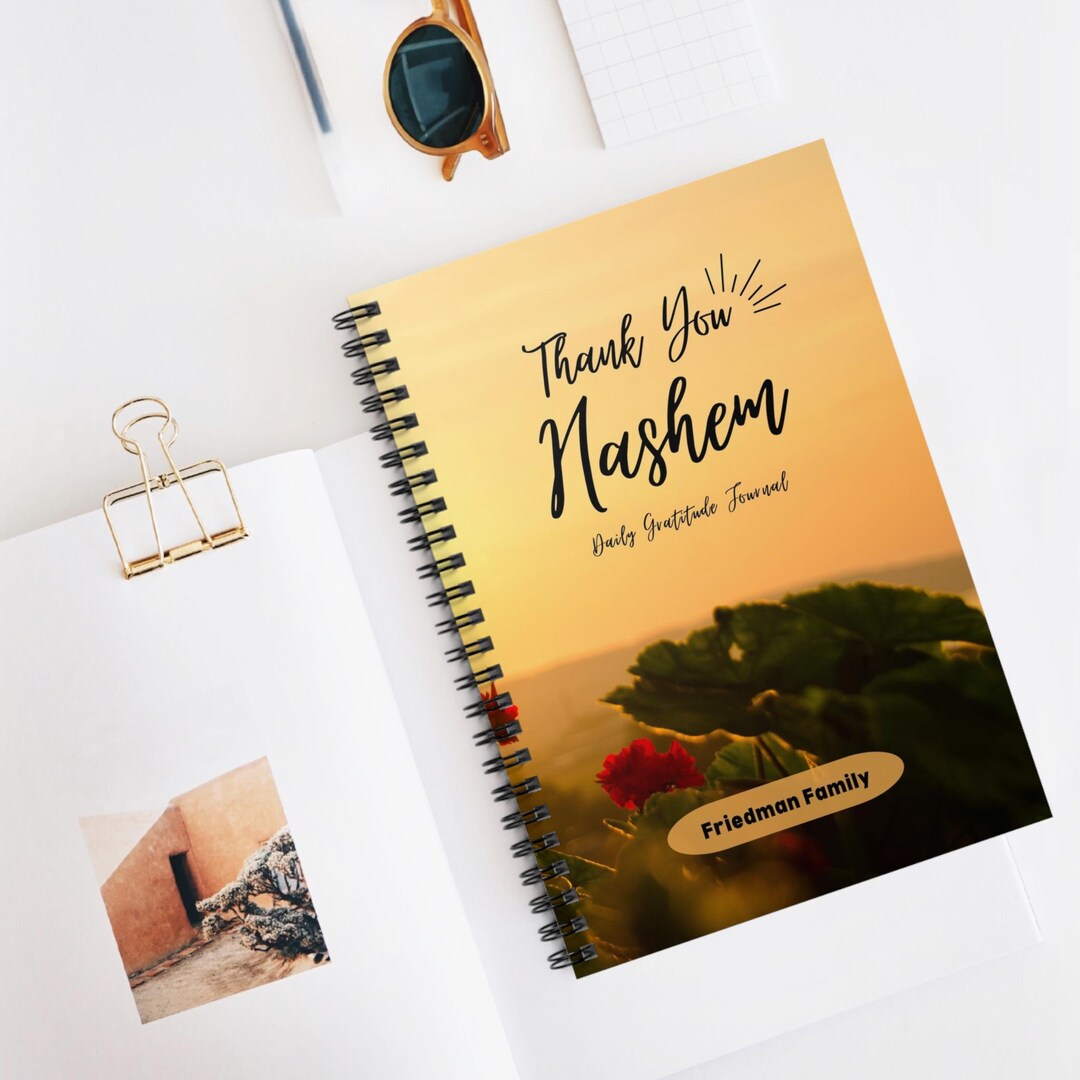 Personalized Thank You Hashem Notebook, Custom Family Spiral Journal ...
