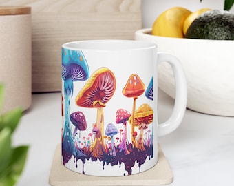 Trippy Mushroom Keramisk Mugg 340 ml