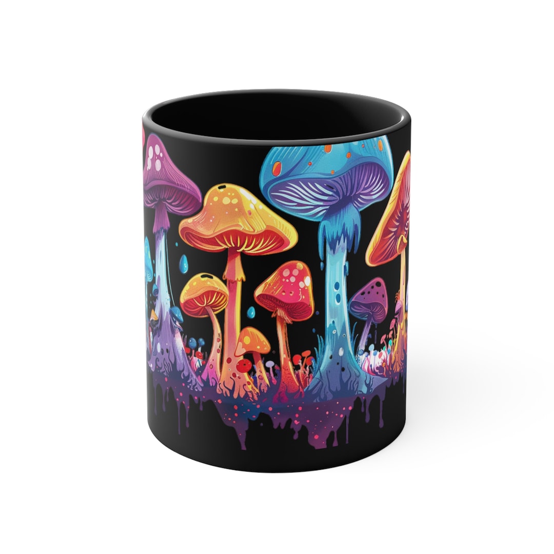 Trippy Tea Trippy Mushroom Ceramic Accent Coffee Tea Mug, 11oz - Etsy