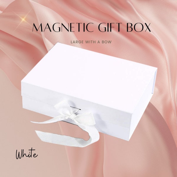 XL Personalized Magnetic Gift Box with Bow - Elegant Bridesmaid Proposal & All-Occasion Luxury Box| Corporate Gifts