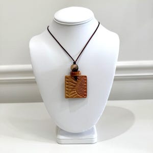 Vintage Gerard Wehrling Artisan Pottery Pendant Necklace
