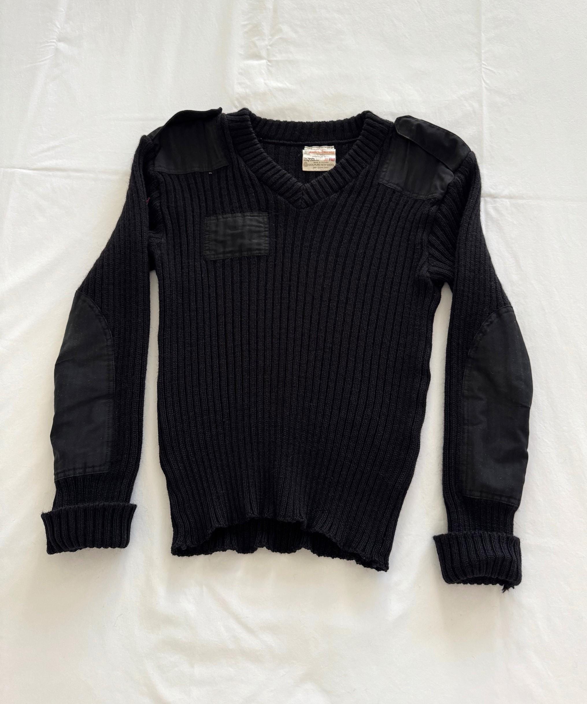 Black Vintage V Neck Sweater - Etsy Black Vintage V Neck Sweater - Etsy