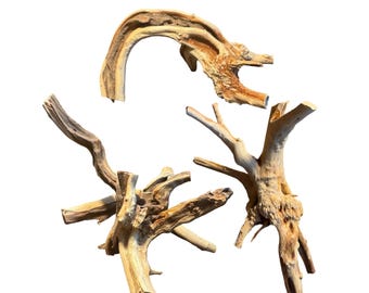 Spiderwood Driftwood Pack – Aquarium Aquascaping, Natural Fish Tank Hardscape (2 - 4 Pieces)