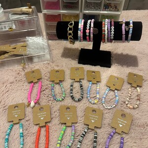 Personalised Clay Bead Bracelets zdjęcie 4