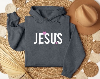 Jesus Hoodie, Jesus Sweatshirt, Jesus Crewneck Sweater, Christian Hoodie, Christian clothing, Boho Jesus, Gift for mom
