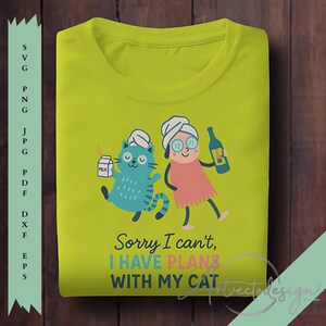 Cat Spa Day SVG: Funny Cat Lover Quote, Cozy Night Design (Digital Download)