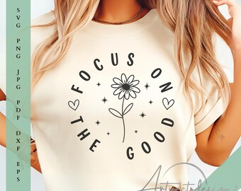 Positive Quote Flower SVG: Inspirational Floral Design (Digital Download)