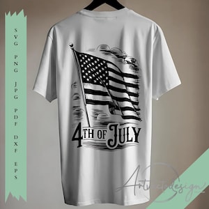 American Flag SVG: 4th of July Independence Day Design (Digital Download)