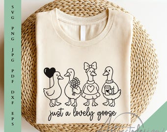 Coquette Goose SVG | Valentine's Day Cut File (Digital Download)