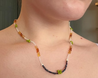 Lucky Clover Beaded Necklace