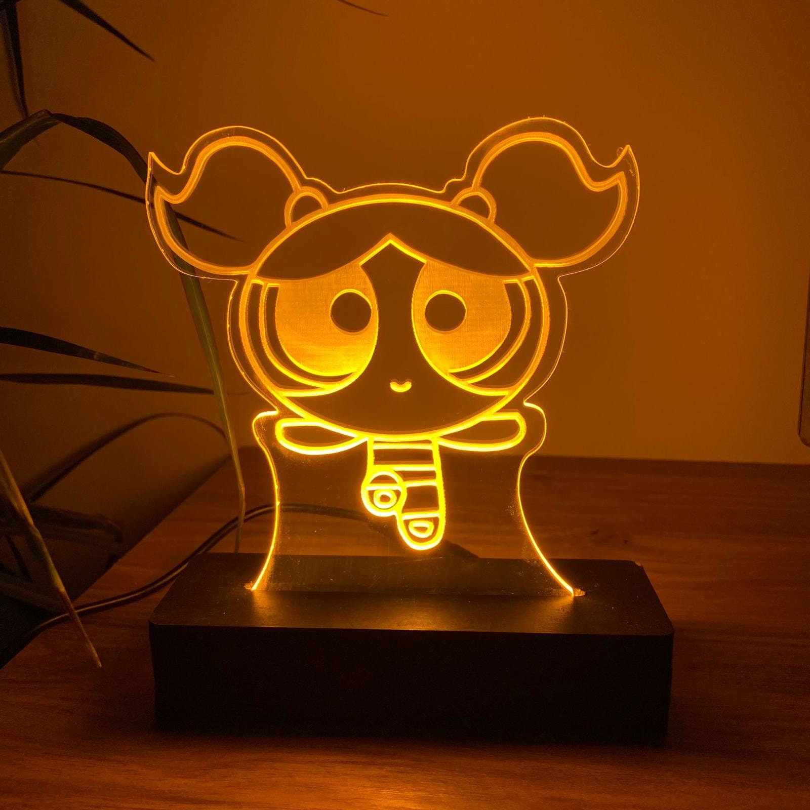 Powerpuff Girls Night Light, Cartoon Night Light, Girls Room Night
