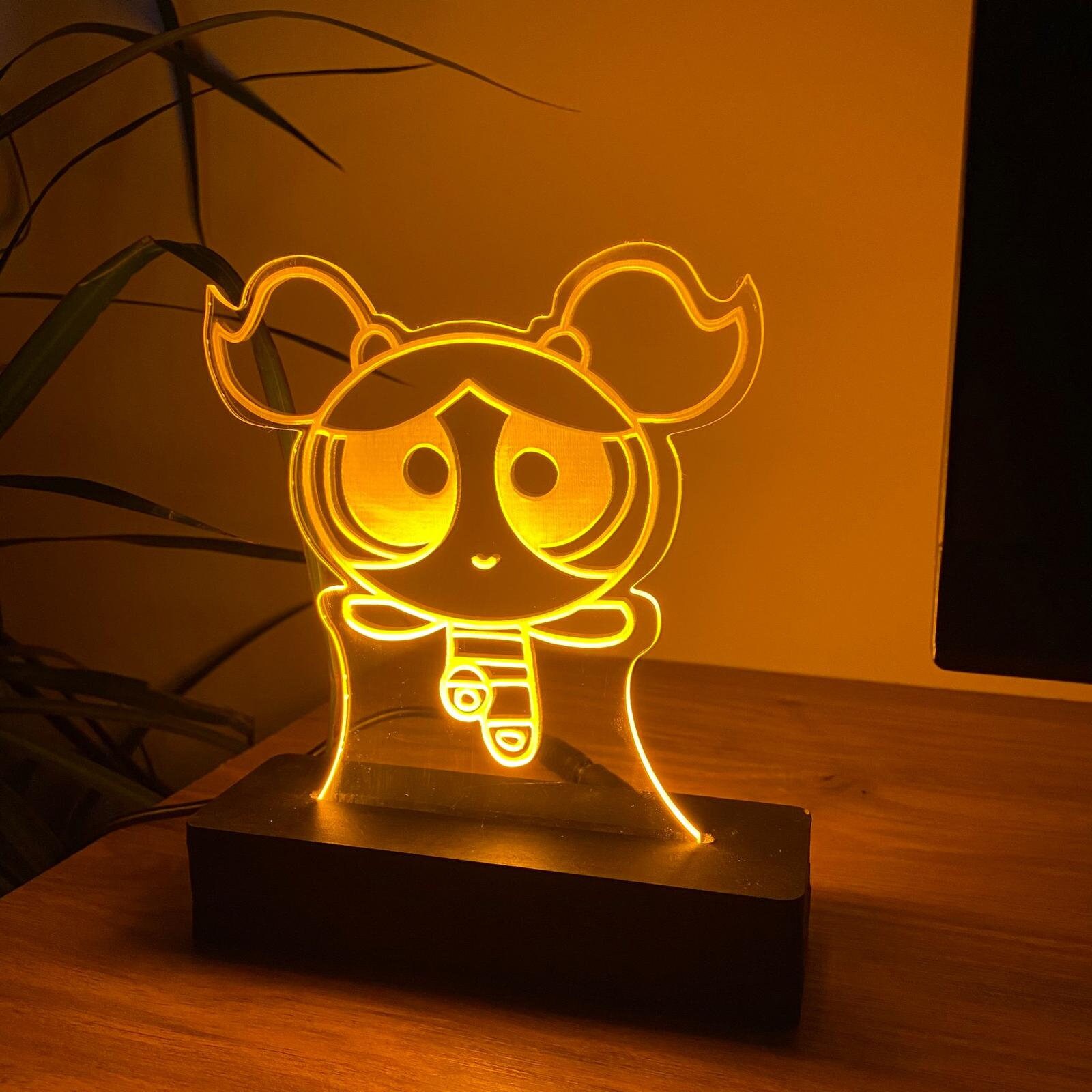 Powerpuff Girls Night Light, Cartoon Night Light, Girls Room Night